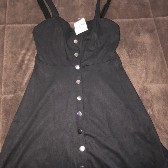 Button Detail Skater Dress - Picture 5 of 7